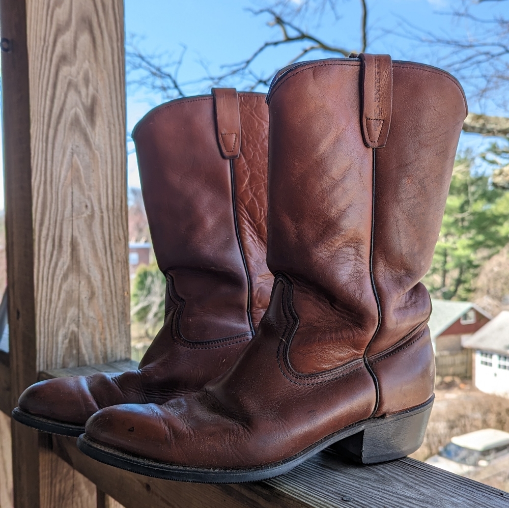 COPY - Brown Leather Western Cowboy Boots - Goodyear welt, Vibram Soles, Wolver…